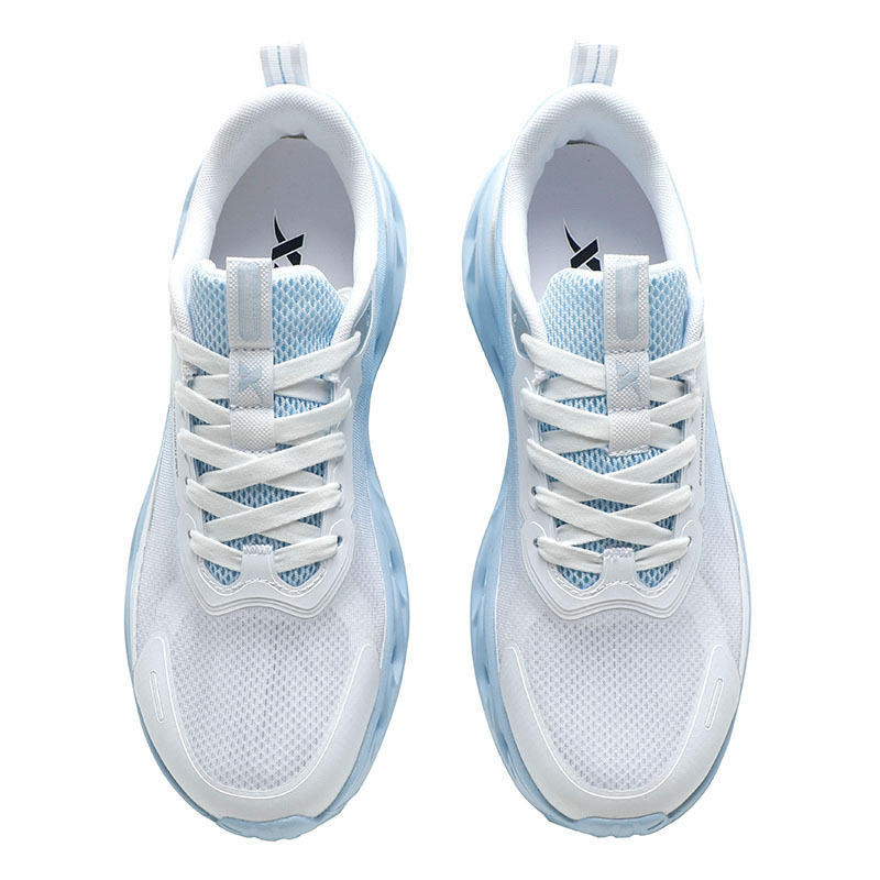 XTEP Cushioning Breathable Low top Outdoor Shoes Men’s Classic White Ripple Blue