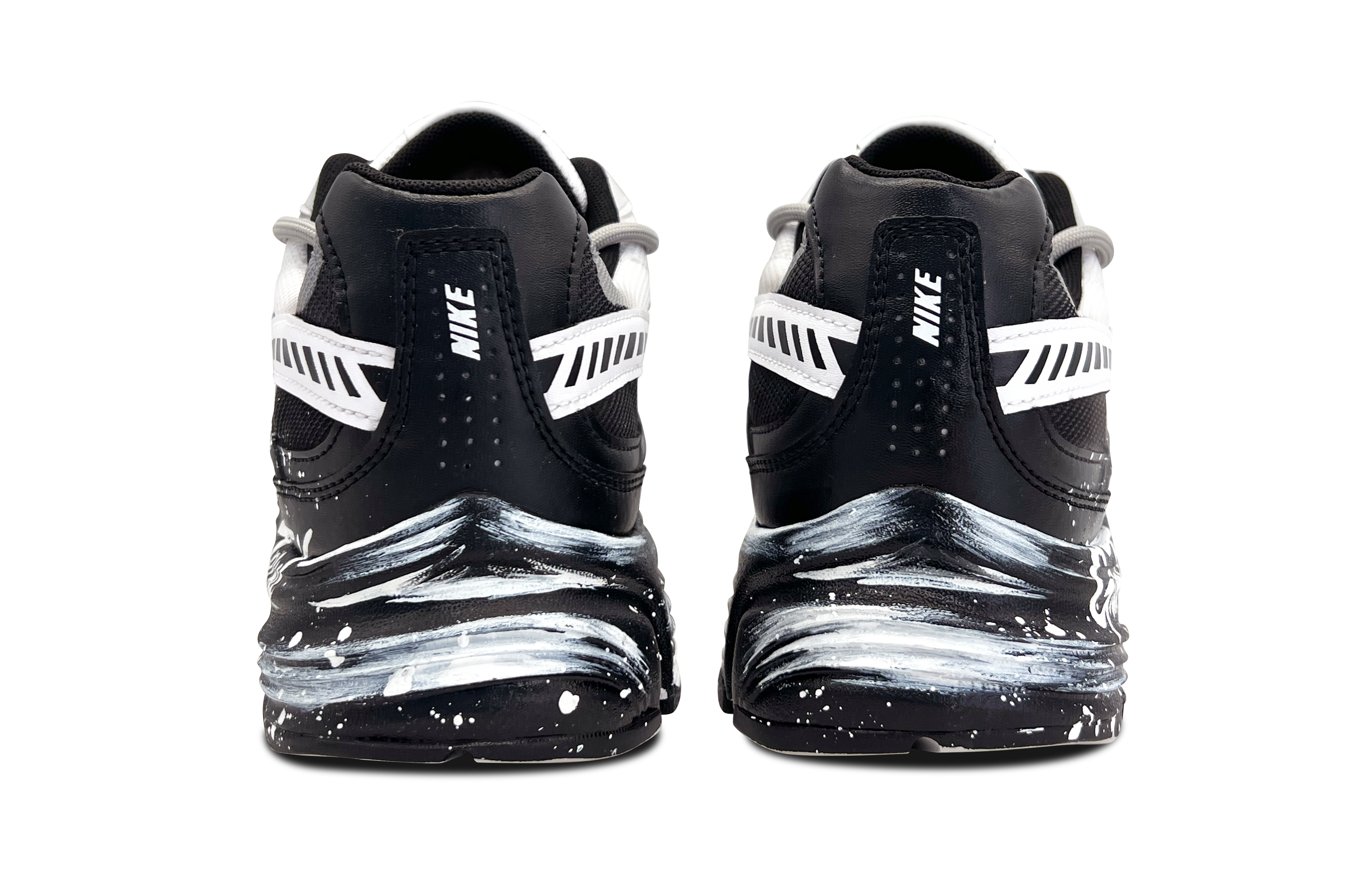 Nike Initiator Abrasion Resistant Breathable Moisture Wicking Low top Running Shoes Men’s Black White Silver