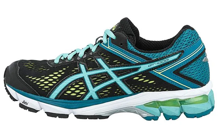 Asics GT 1000 4 Low top Running Shoes Women's Black Blue Multicolor