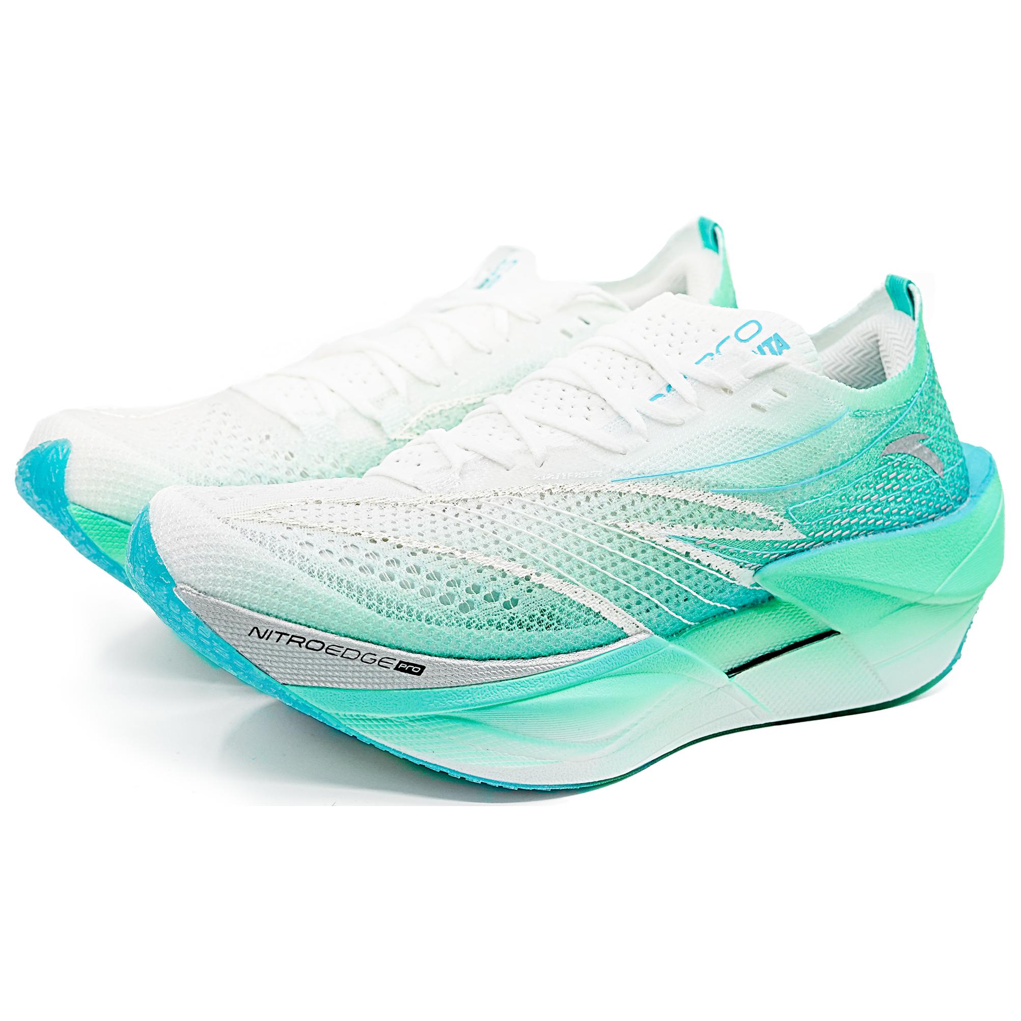 Anta C202 6.0 PRO Low top Carbon Plate Casual Running Shoes Men’s White Green Blue
