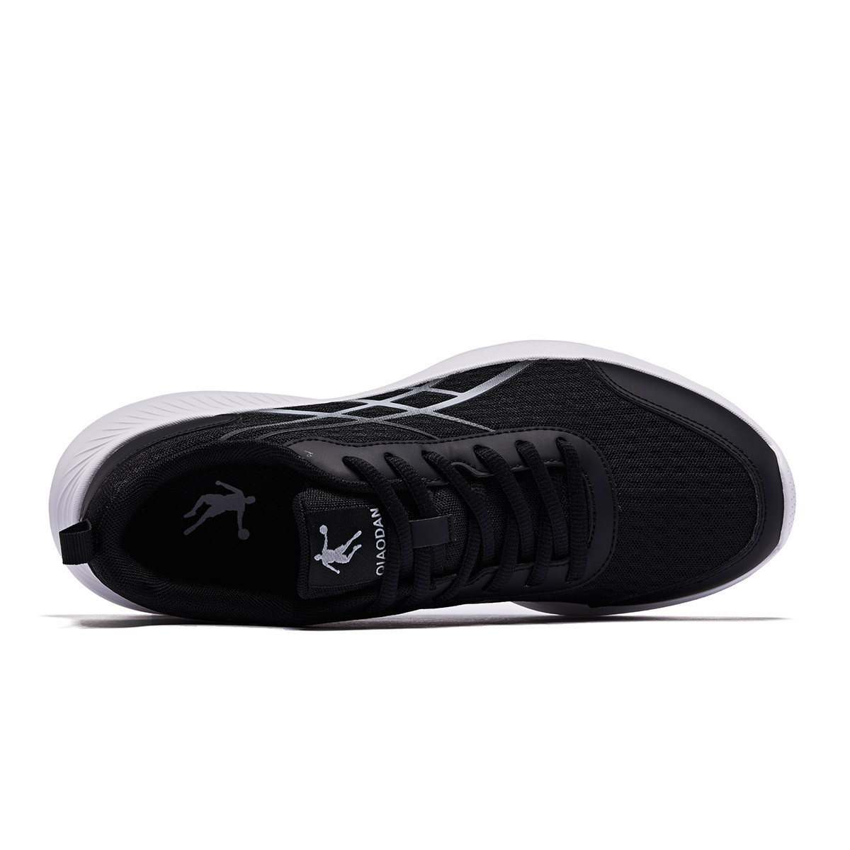 QIAODAN Cushioning, Wear Resistant Low top Casual Running Shoes Men’s Black Gray
