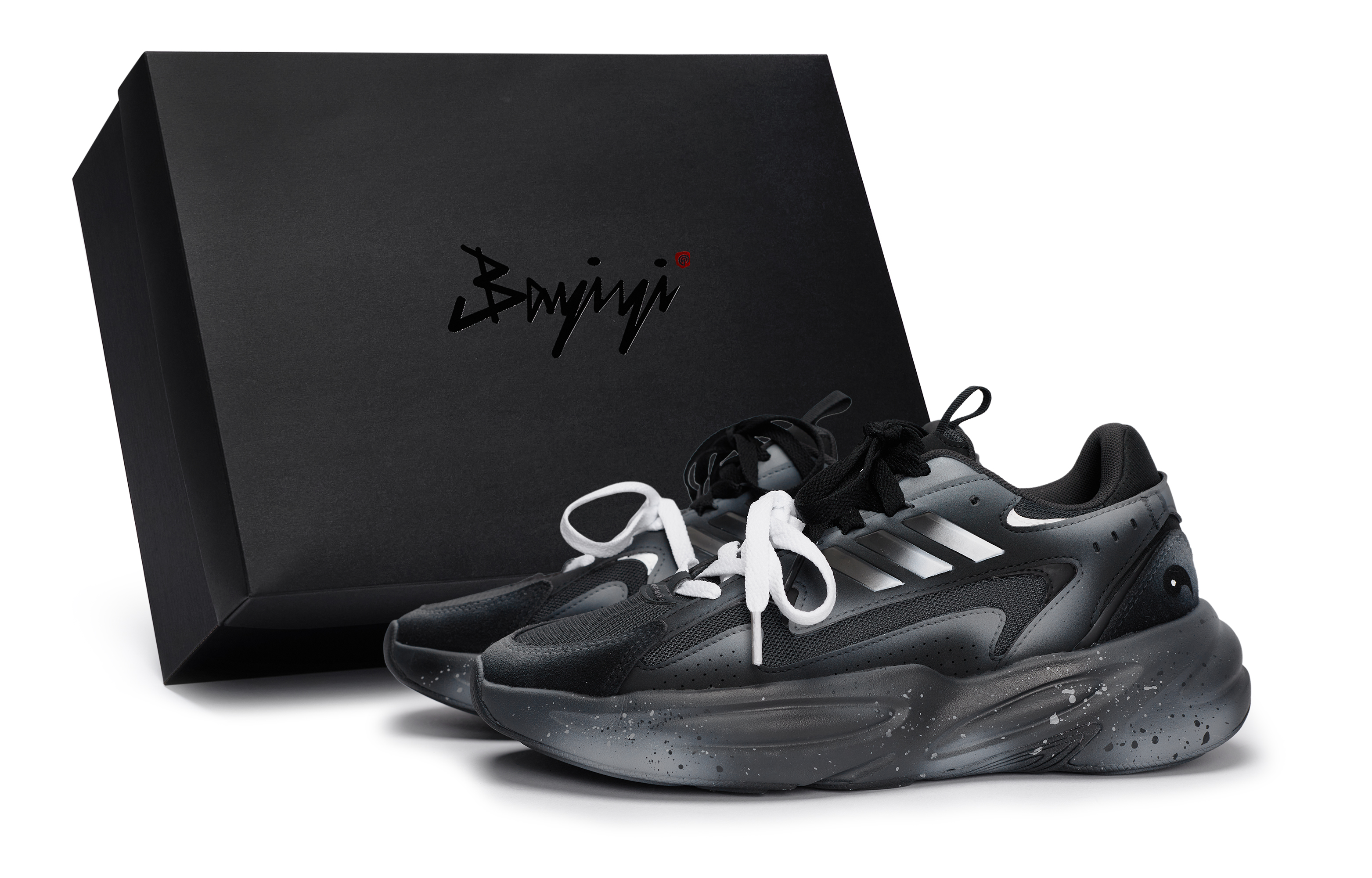 Adidas Ozwave Cushioning Abrasion Resistant Cushioning, Wear Resistant Low top Running Shoes Unisex Black Gray White