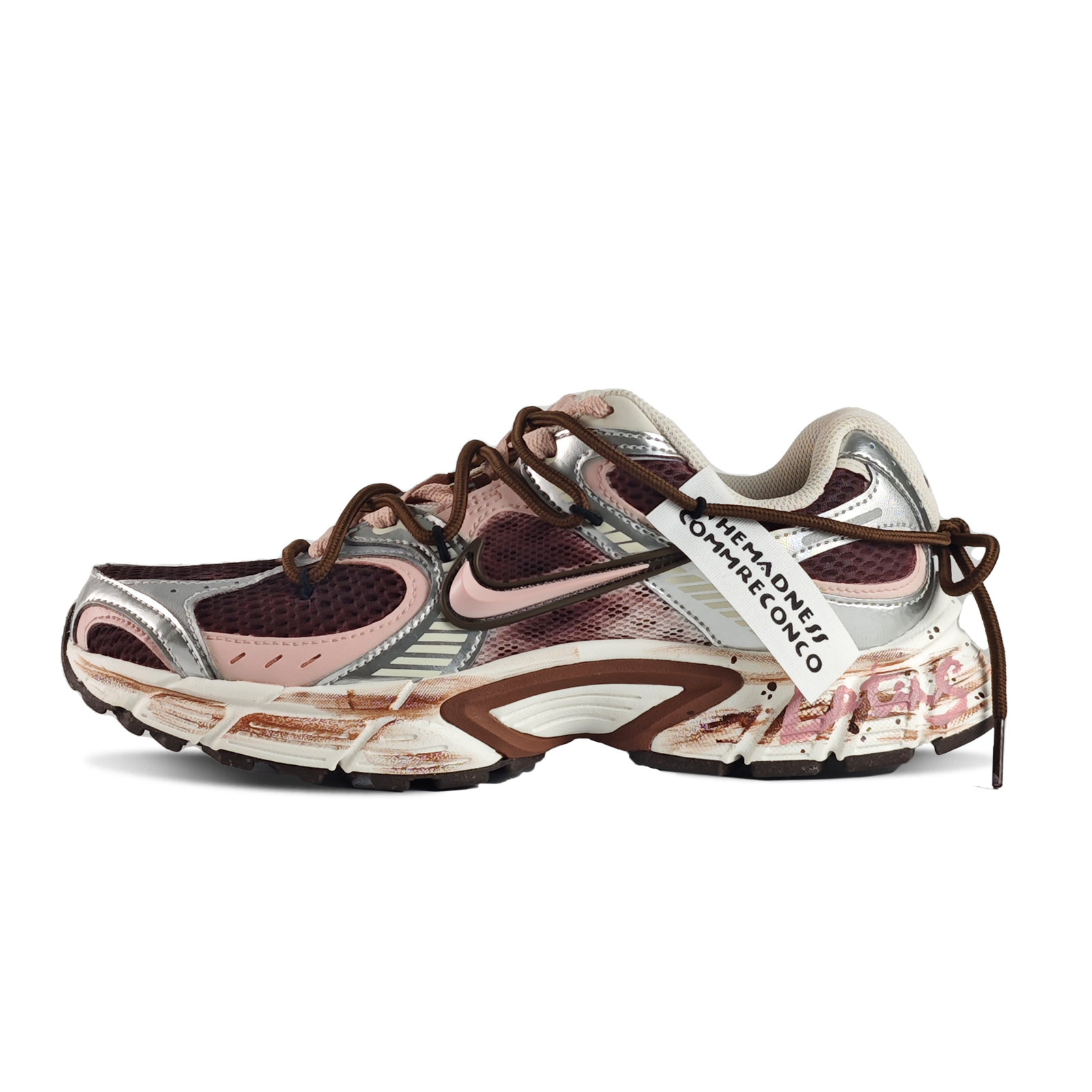 Nike V5 RNR Abrasion Resistant Breathable Low top Casual Running Shoes Women’s Pink Brown