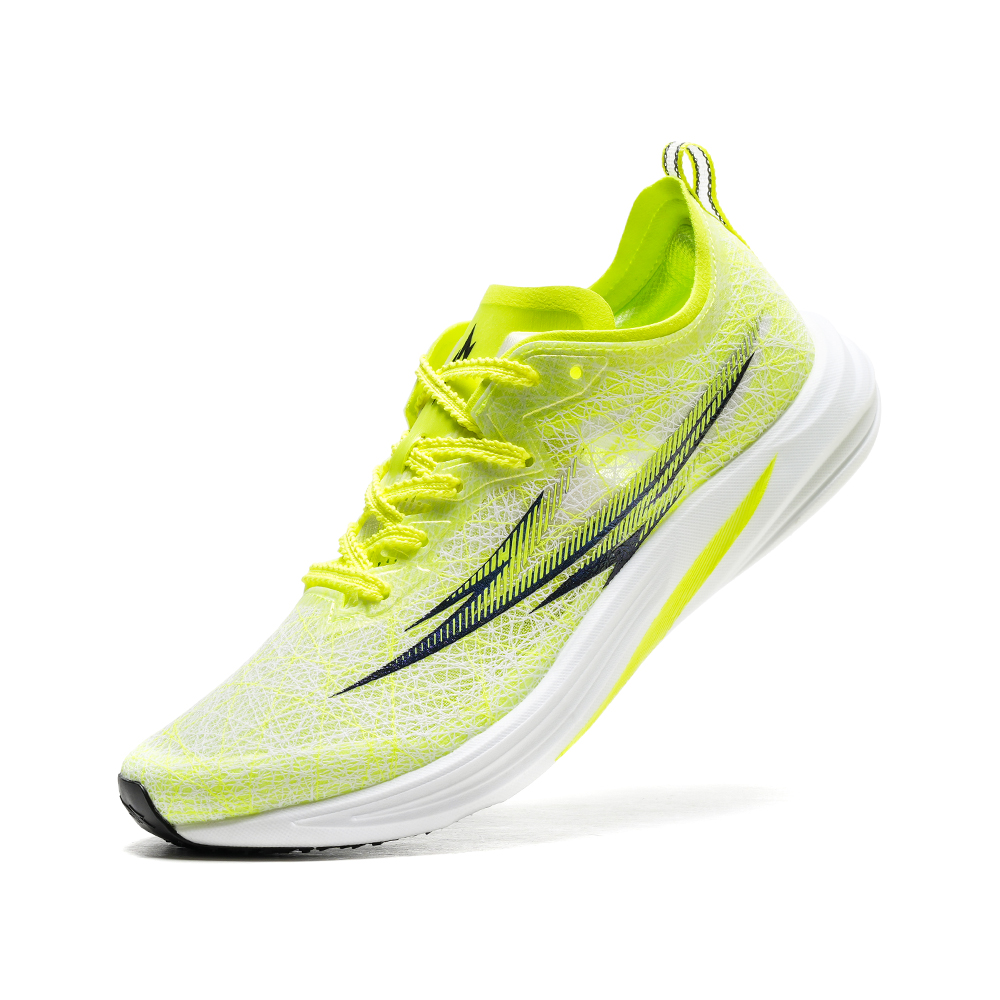 RANDONGLI Low top Full Length Carbon Plate Training Sprint Running Shoes Unisex Neon Green