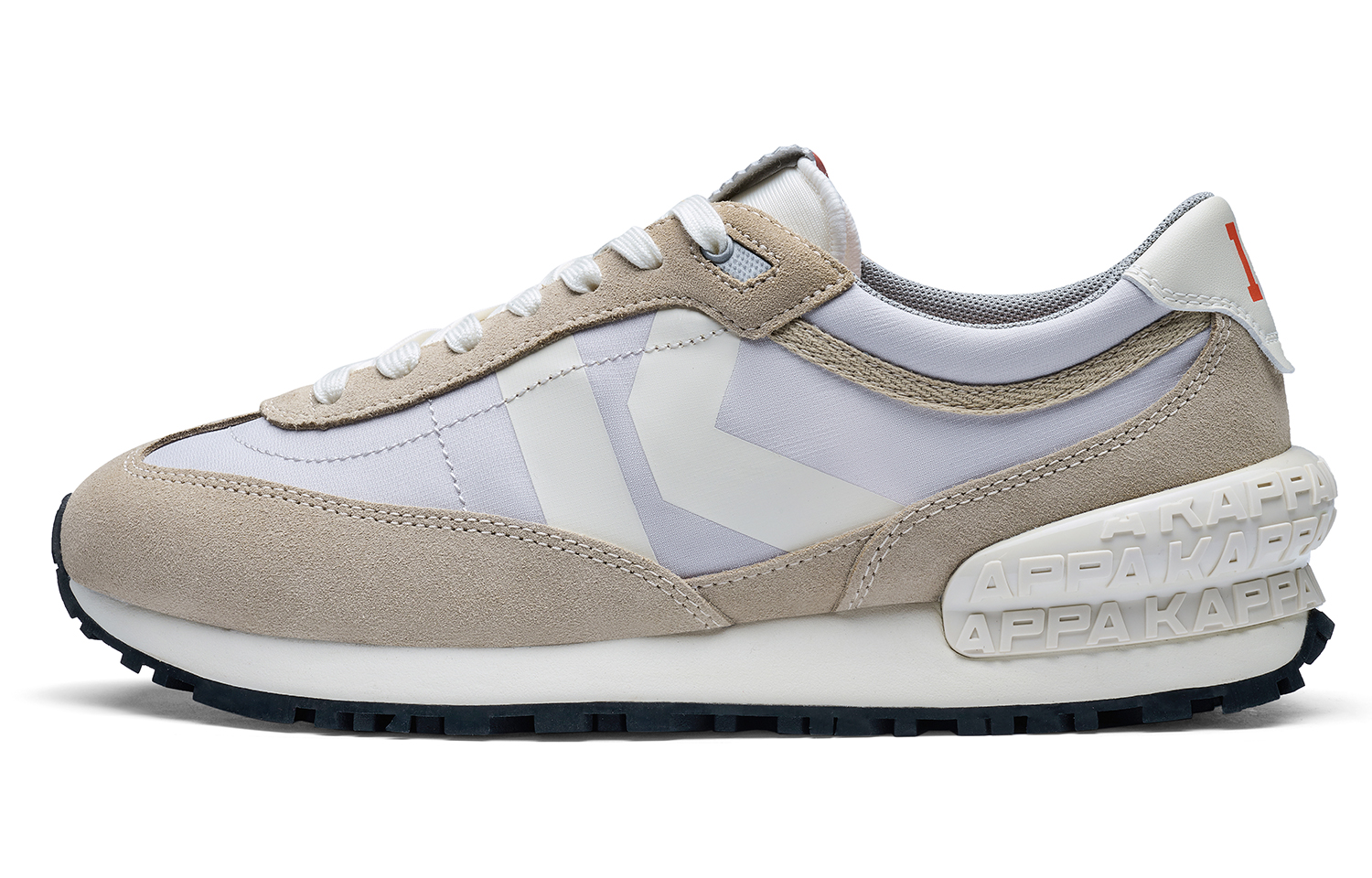 Kappa Slip Resistant Abrasion Resistant Running Shoes Unisex Gray Khaki Silver