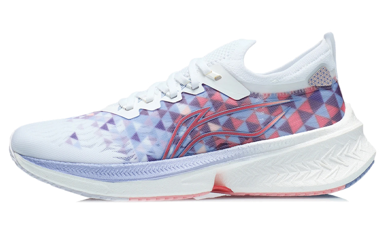 Li Ning Feidian Discovery Breathable And Resilient Low top Running Shoes Women’s White Blue