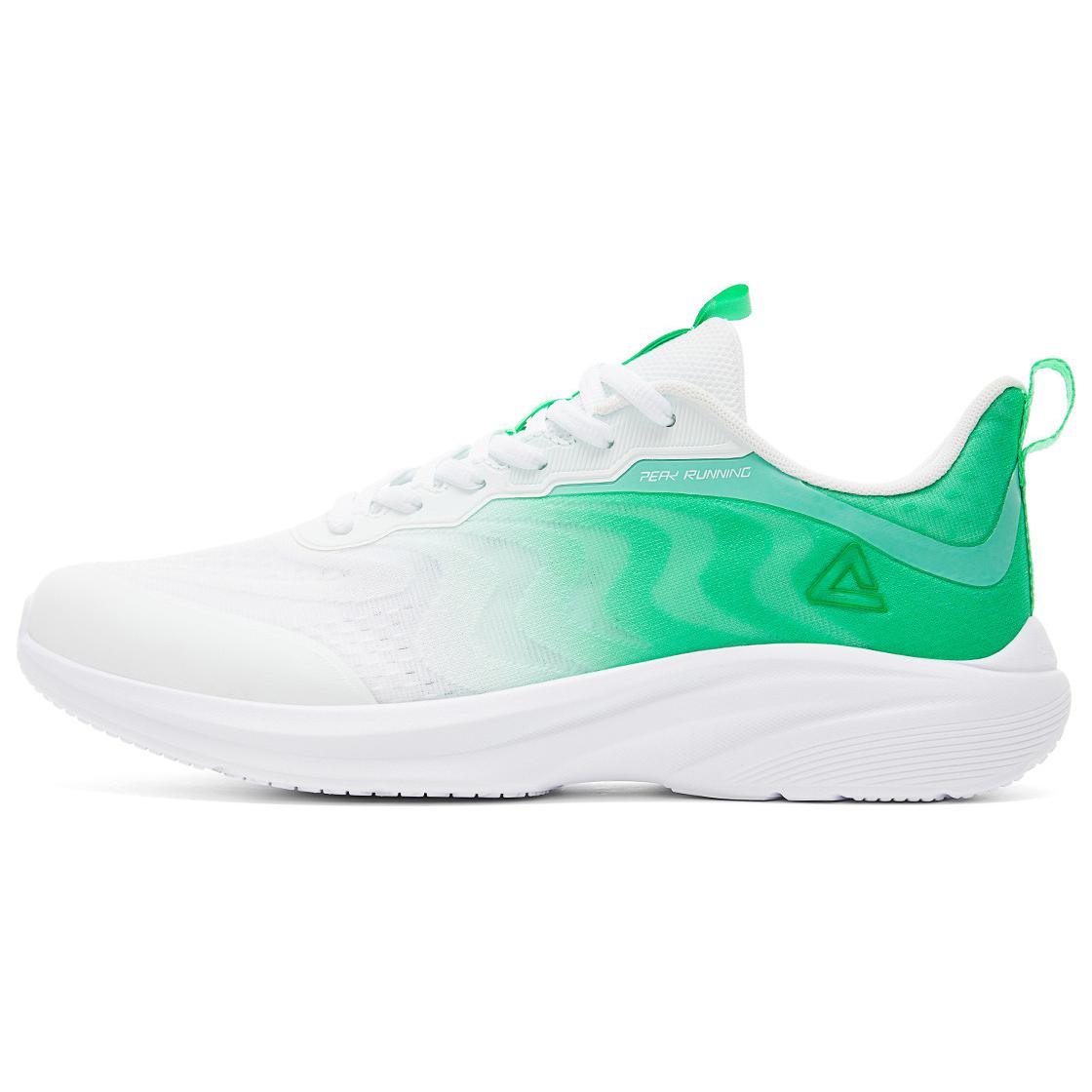 PEAK Abrasion Resistant Breathable Low top Casual Running Shoes Men’s White Green