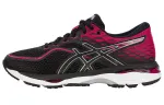 Asics Gel Cumulus Abrasion Resistant Breathable Low top Running Shoes Women's Black Rose Red