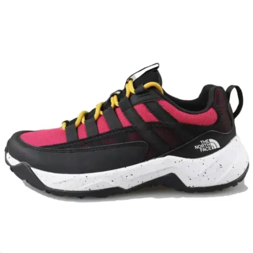 THE NORTH FACE Comfortable Round Toe Slip Resistant Abrasion Resistant Low top Outdoor Shoes Women's Black Red
