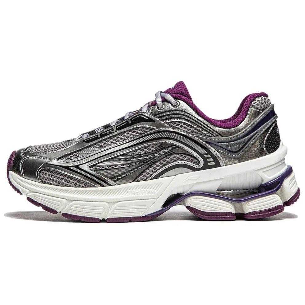 Li Ning Aurora RENEW Chunky Sneakers Women's Low Top Base Station Silver/Geological Gray