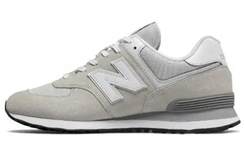 New Balance NB 574 Leather Low top Marathon Running Shoes Unisex Gray 2E Width