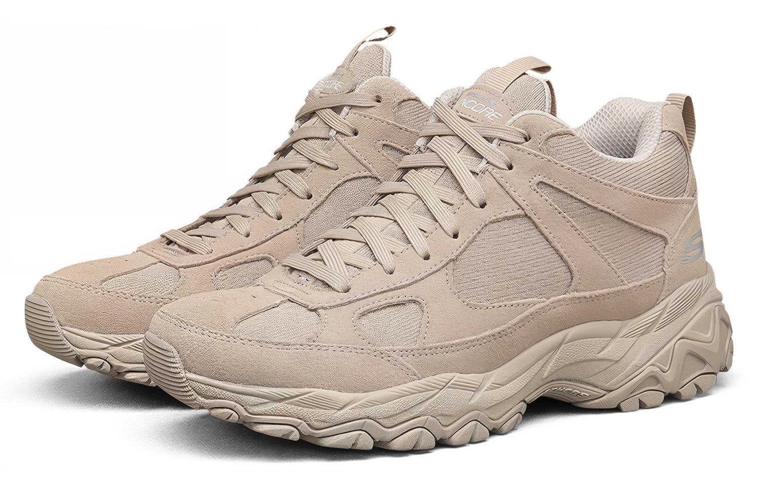 Женские кроссовки Skechers D'Lites (серо-коричневые) — фото 3