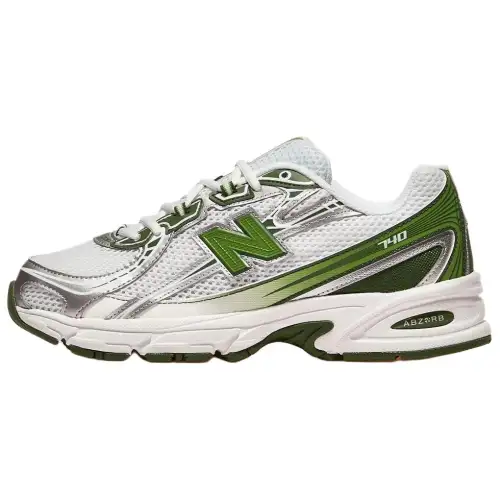 740 New Balance 'White Alpine Green Silver Metallic'