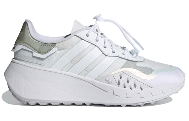 Женские кроссовки adidas originals Choigo (бело-серые) — Белый / серый / зелёный — фото 2