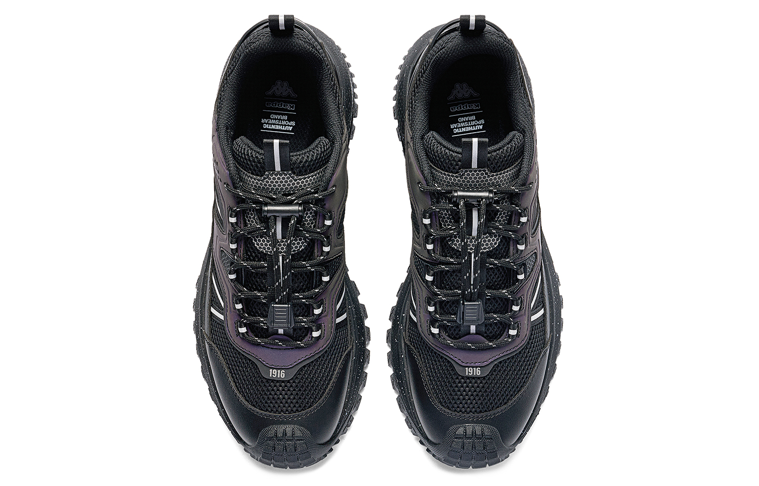 Kappa Slip Resistant Abrasion Resistant Low top Running Shoes Unisex Black