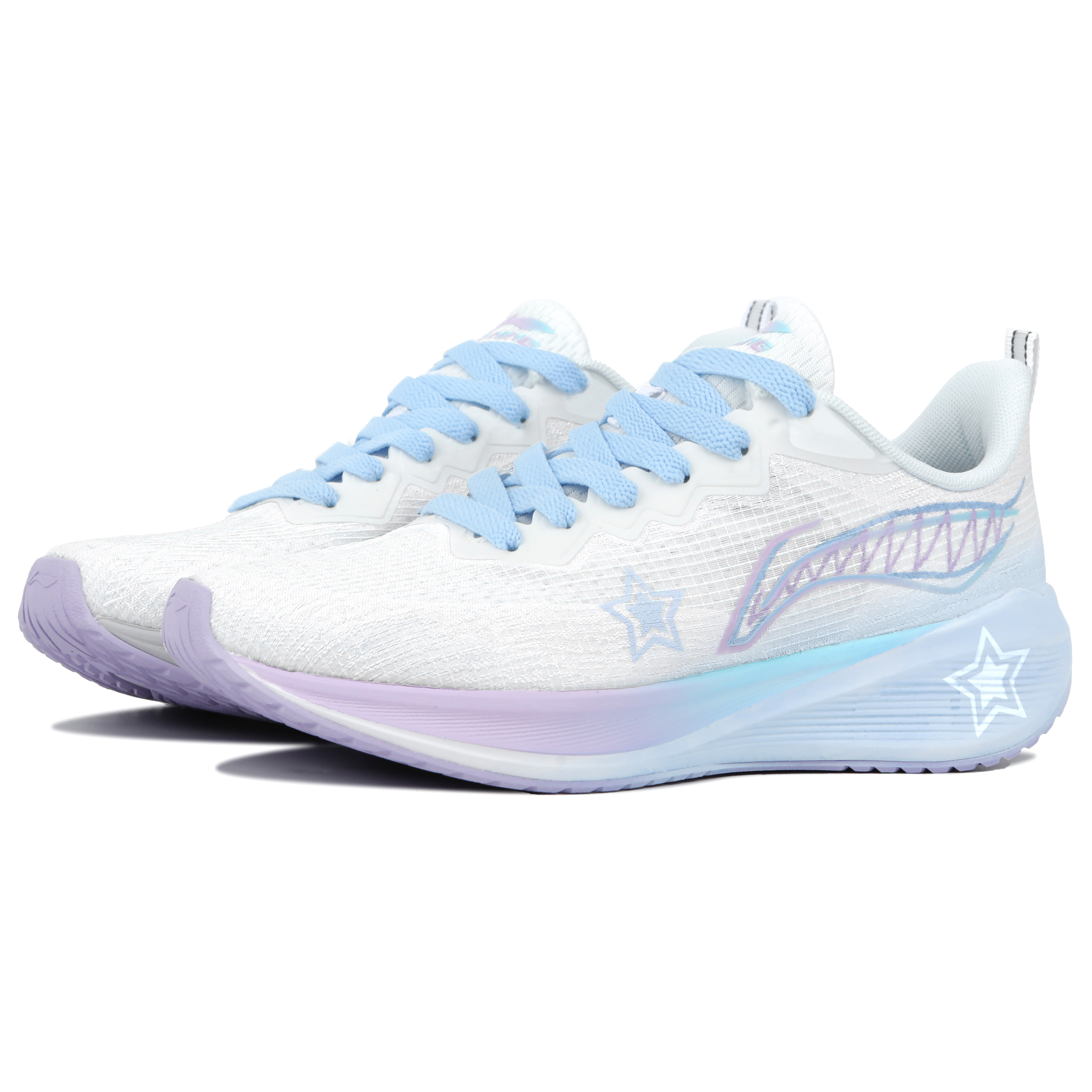 Li Ning Wuyue Abrasion Resistant, Breathable, Lightweight Low top Casual Running Shoes Women’s Blue Purple