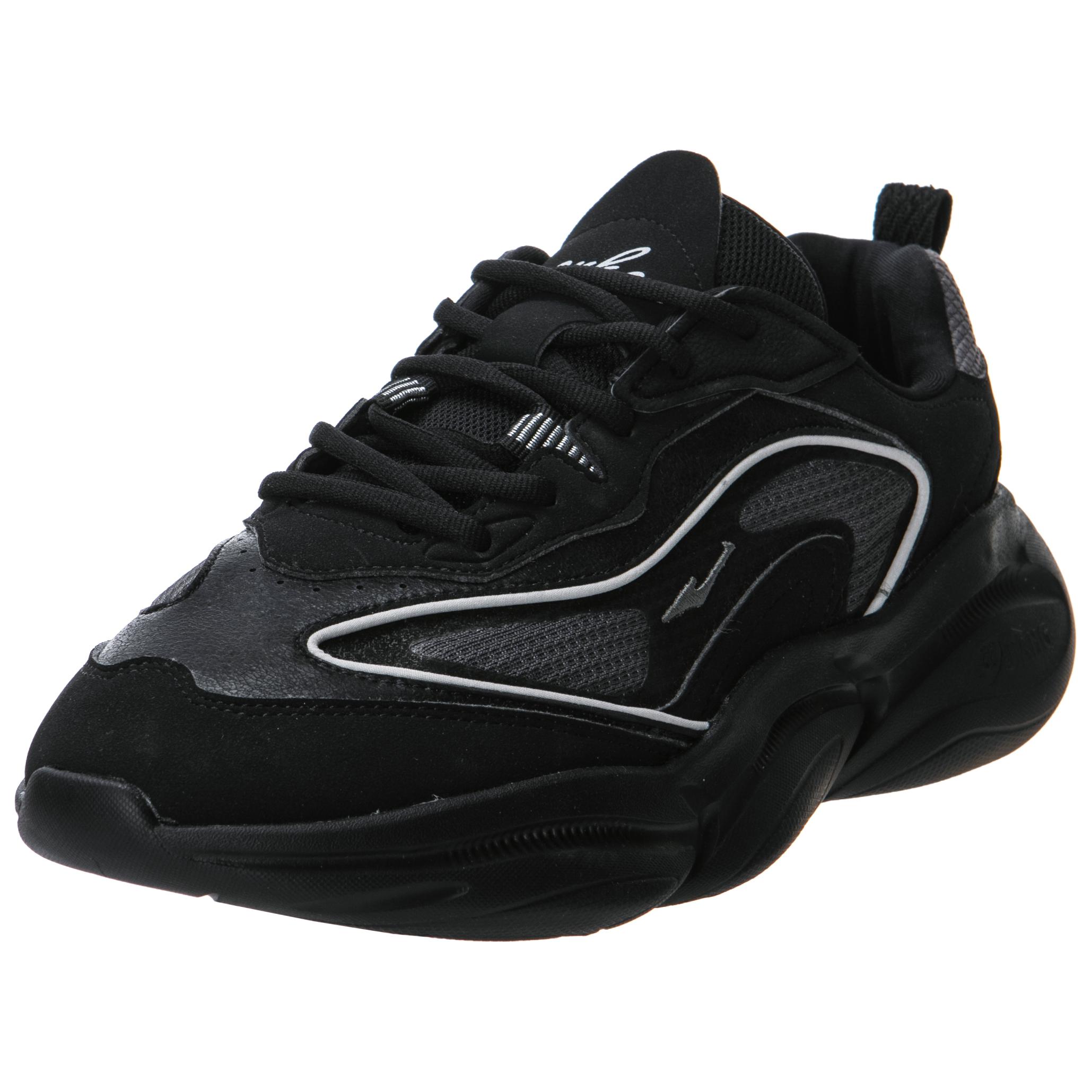 Erke Comfortable Cushioning, Wear Resistant Low top Running Shoes Men’s Black