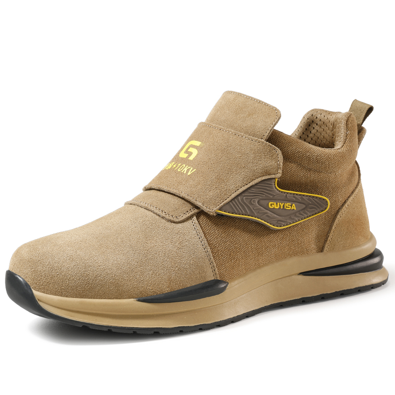 LANOUDUN Abrasion Resistant Impact Resistant Support Mid top Outdoor Shoes Unisex Brown