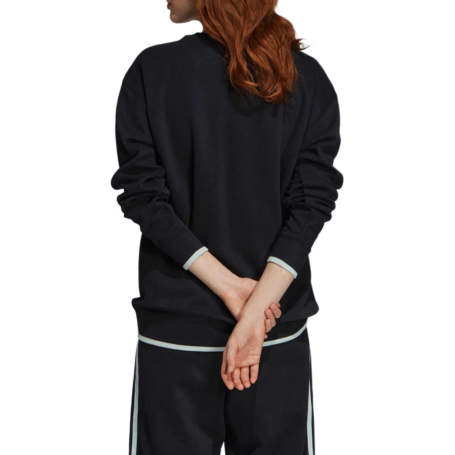 Женские худи adidas originals Sweater Logo (черный) — фото 4