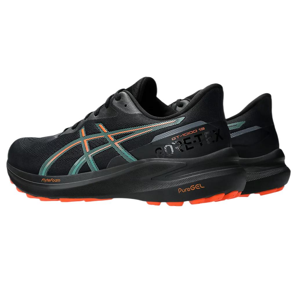 ASICS GT 1000 13 Gore Tex Black Nova Orange