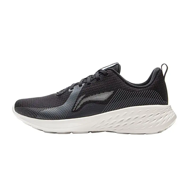 Li Ning Light Cloud Coverage Breathable Low top Casual Running Shoes Men's Black
