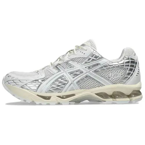 ASICS GEL Nimbus 10.1 Abrasion Resistant Low top Casual Running Shoes Unisex White Silver