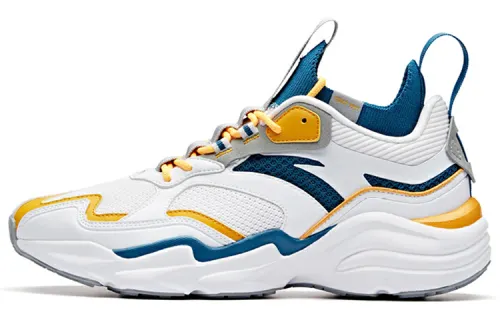 Anta Slip Resistant Coverage Mid top Chunky Sneakers Men's Yellow Blue