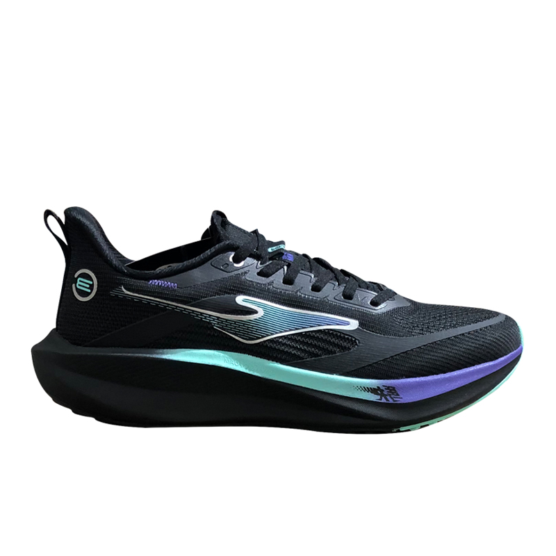 Erke Slip Resistant, Abrasion Resistant, Breathable Low top Running Shoes Men’s Black Purple
