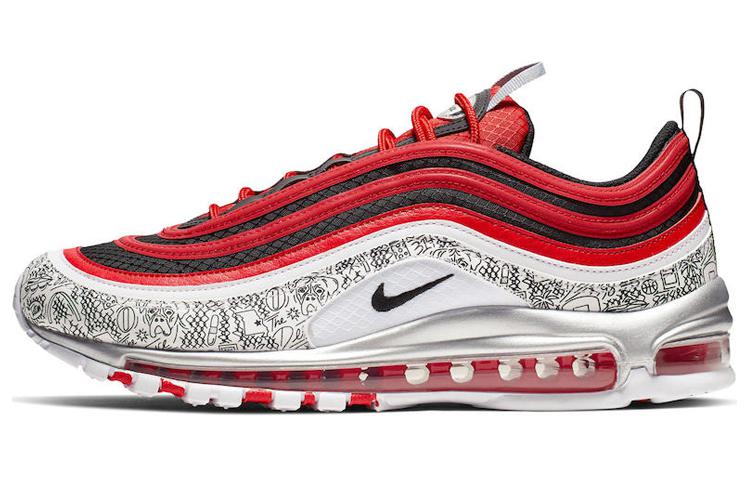Jayson Tatum x Nike Air Max 97 retro Tatum graffiti lightweight low-top running shoes men's black and white red