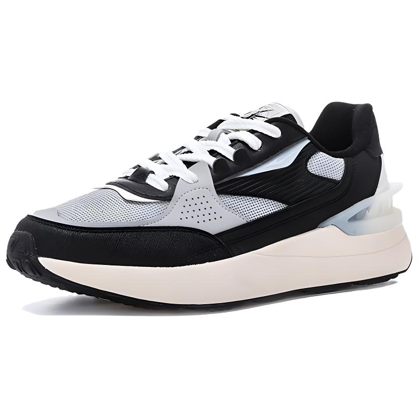 Erke Slip Resistant Abrasion Resistant Low top Running Shoes Men’s Black Gray