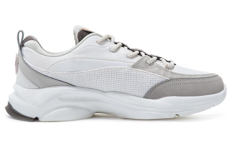 Erke Comfortable Cushioning Lightweight Low top Running Shoes Men’s Gray White