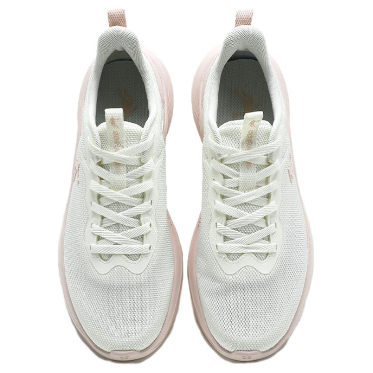 QIAODAN Abrasion Resistant, Breathable, Lightweight Low Top Casual City Commute Running Shoes Women’s Ivory Peach Pink