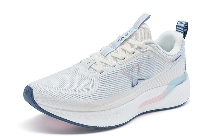 XTEP Running Shoes Women’s Low Top Sail White/Ripple Blue/Gray Blue