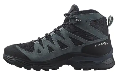 SALOMON X Ward Cushioning Abrasion Resistant Cushioning, Wear Resistant Mid top Outdoor Shoes Women's Black Gray