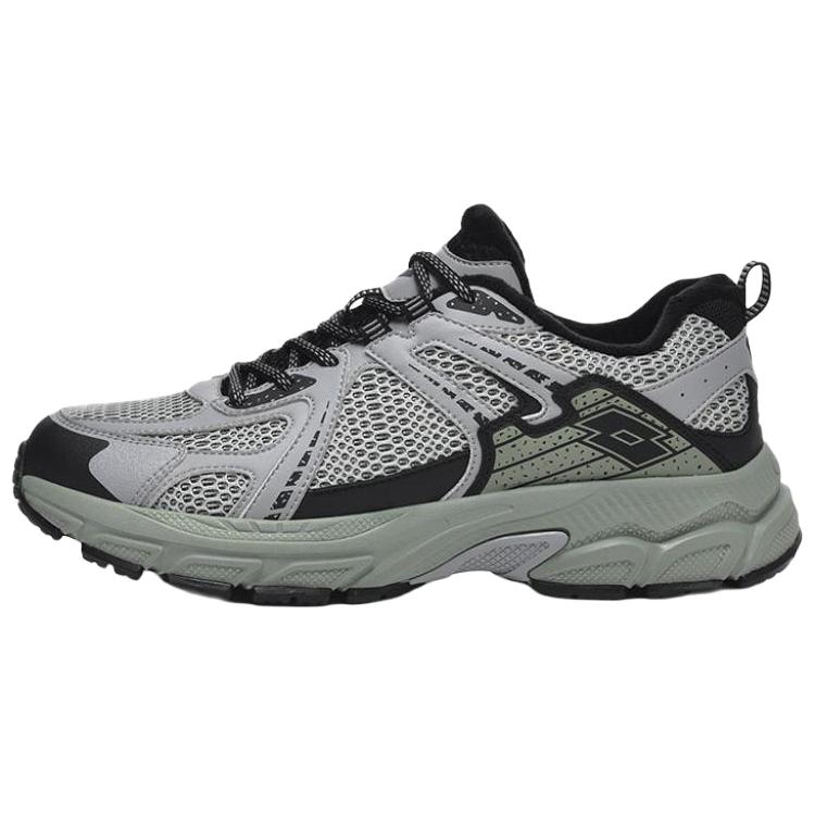 LOTTO Pace Quest 2 Mesh Cushioning Slip Resistant Abrasion Resistant Low top Running Shoes Men’s Gray Green