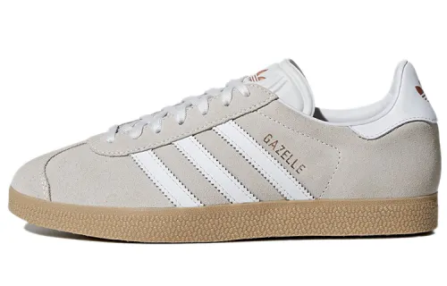 Adidas Originals Gazelle Abrasion Resistant Low top Skateboard Shoes Women's White Gray