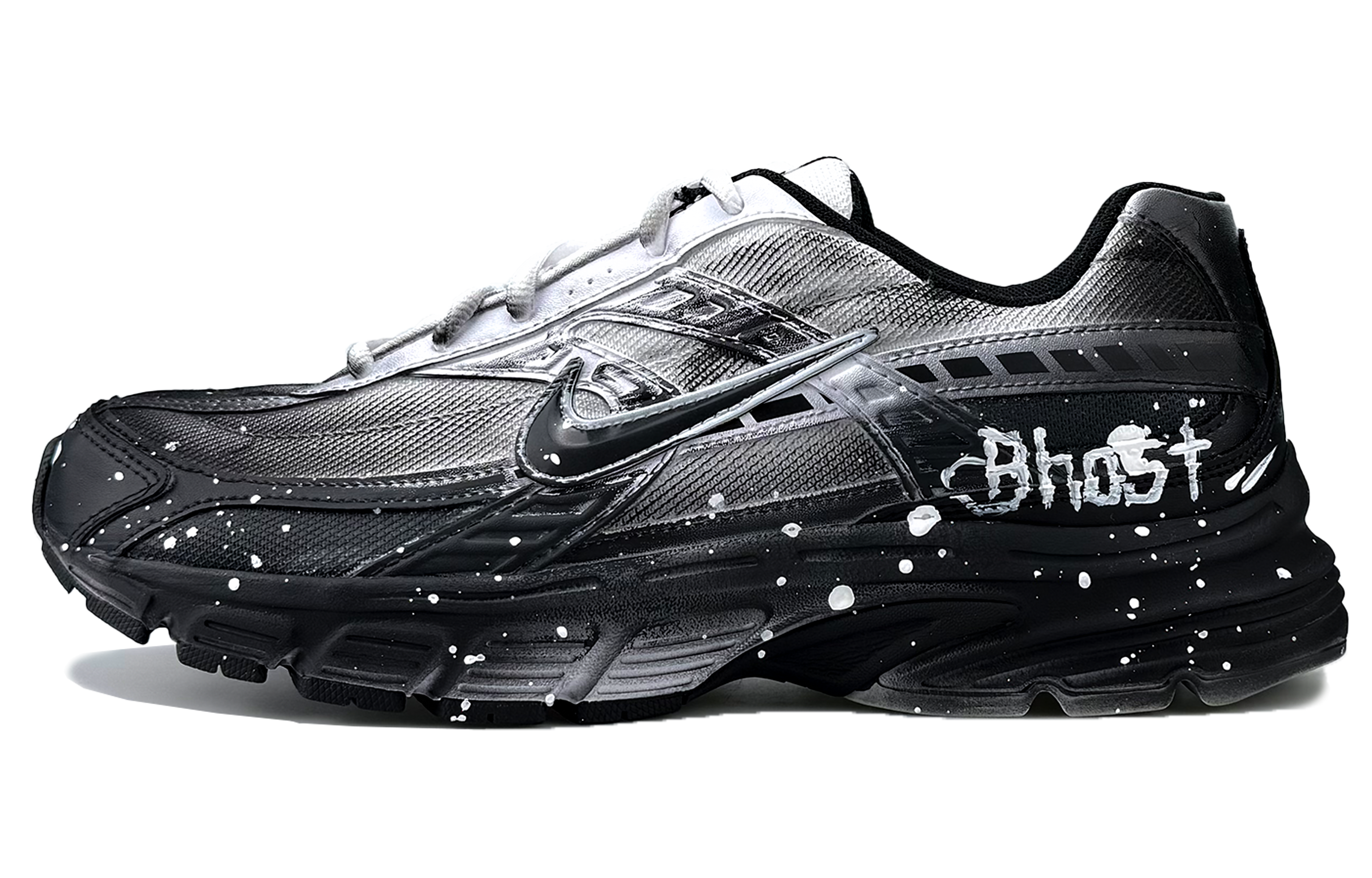 Nike Initiator Abrasion Resistant Low top Running Shoes Men’s Black White