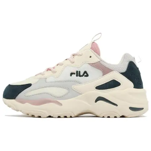 FILA Ray Tracer Abrasion Resistant Low top Chunky Sneakers Unisex Beige Gray