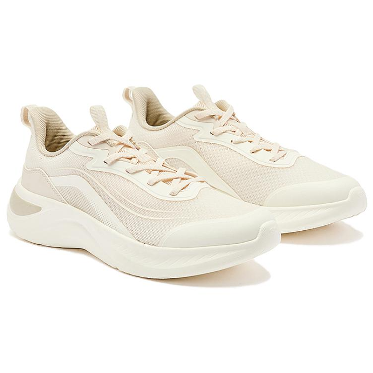 QIAODAN Breathable And Lightweight Low top Running Shoes Women’s Beige