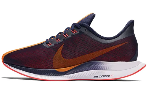 Nike Pegasus 35 TURBO Rubber shock-absorbing, anti-slip, wear-resistant support, low top, casual running shoes, women's black, orange and white