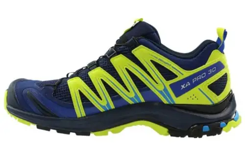 SALOMON XA PRO 3D Fashion Cushioning Slip Resistant Low top Outdoor Shoes Men's Black Yellow Blue