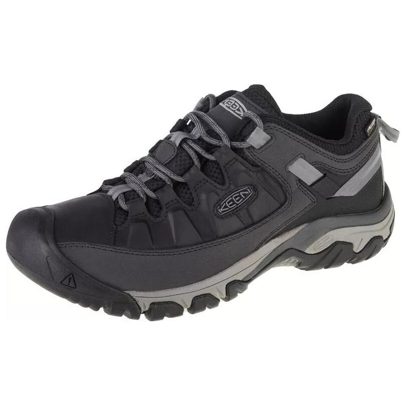 Keen Targhee 3 Slip Resistant Abrasion Resistant Low top Outdoor Shoes Men's Black Gray