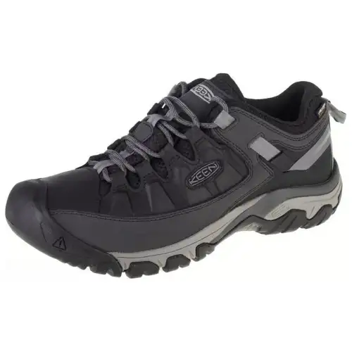 Keen Targhee 3 Slip Resistant Abrasion Resistant Low top Outdoor Shoes Men's Black Gray