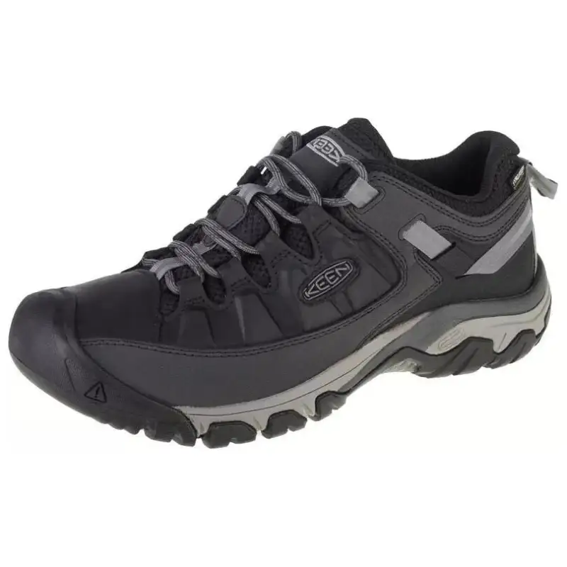 Keen Targhee 3 Slip Resistant Abrasion Resistant Low top Outdoor Shoes Men's Black Gray