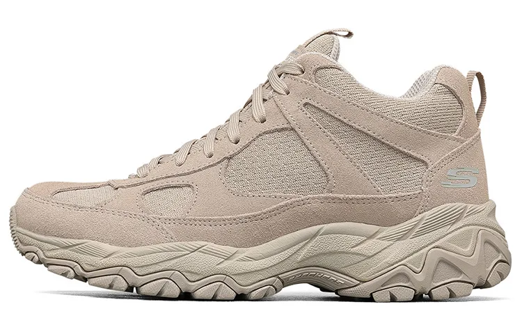 Skechers D'LITES Collection Textile, Synthetic Leather High top Chunky Sneakers Women's Taupe