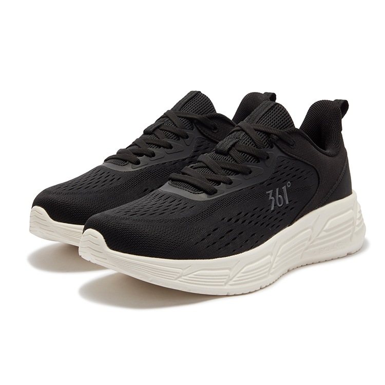 361° Slip Resistant, Abrasion Resistant, Breathable Low top Running Shoes Men’s Black White