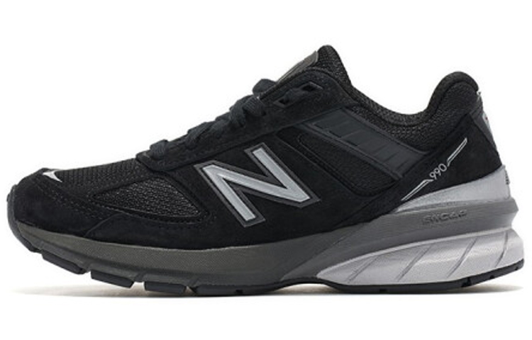 New Balance NB 990 V5 retro comfortable leather low-top casual urban commuting running shoes women's black gray