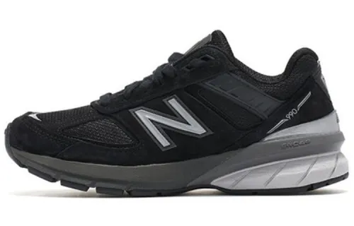 New Balance NB 990 V5 retro comfortable leather low-top casual urban commuting running shoes women's black gray