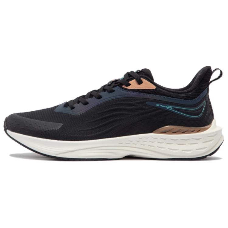 361° FlyFish Mesh Cushioning, Wear Resistant Low top Running Shoes Men’s Black White