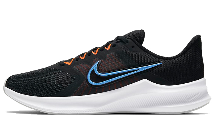 Мужские кроссовки Nike Downshifter 11 (черно-сине-оранжевые) — фото 1